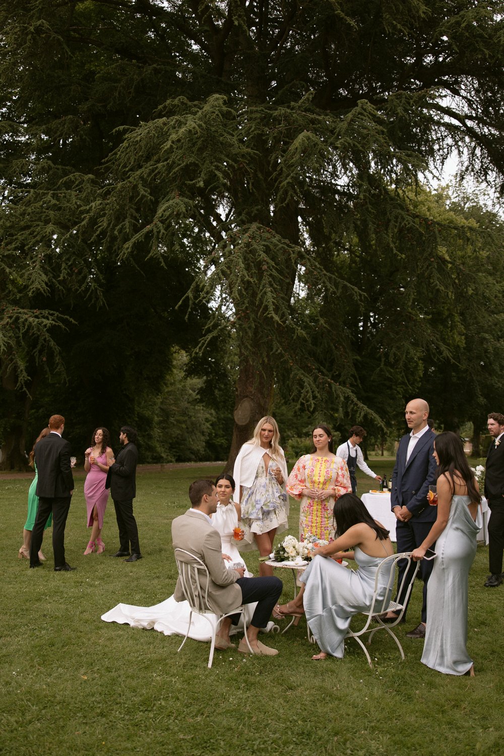 chateau wedding paris guests cocktail hour