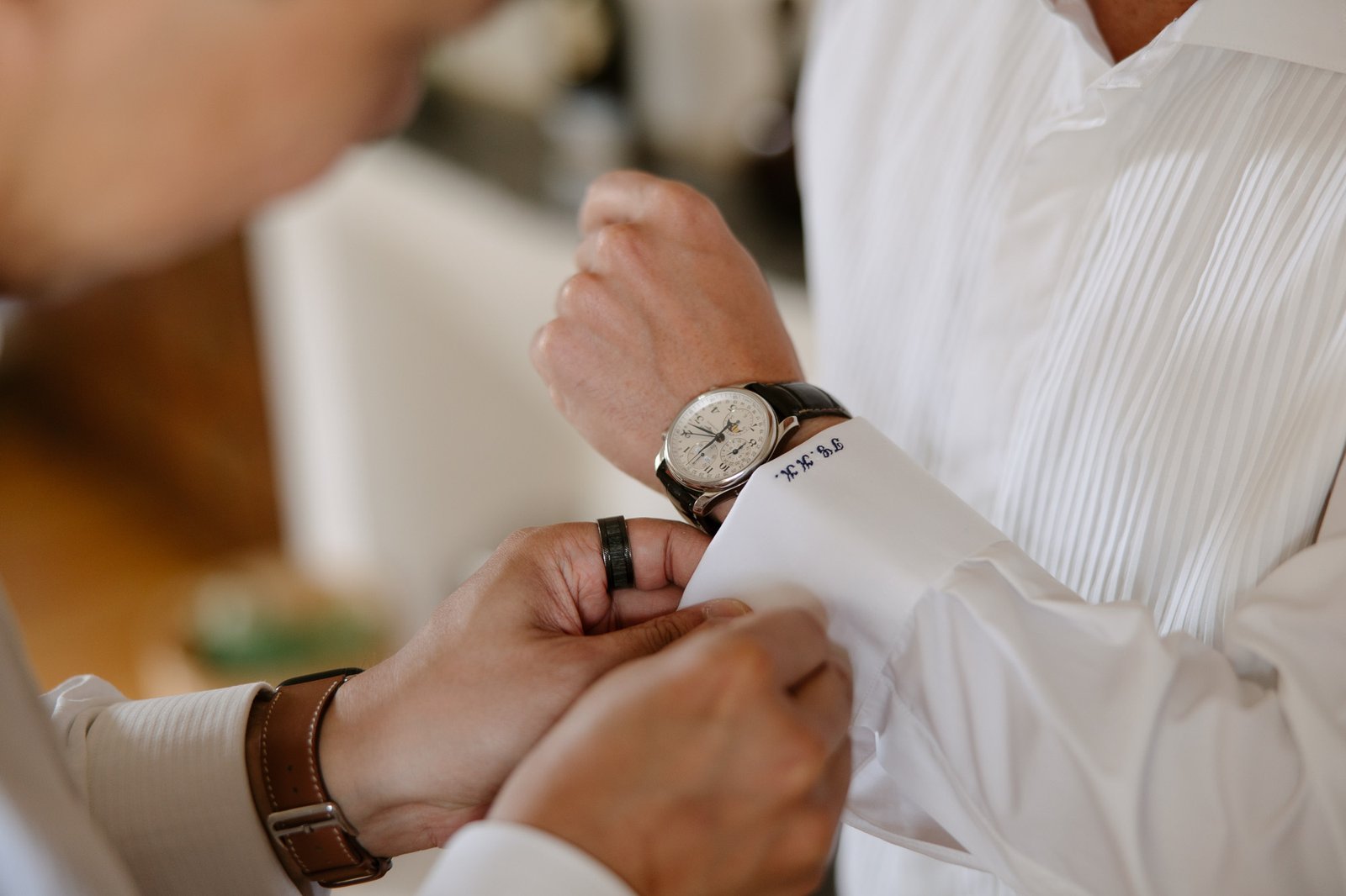 A person wearing a watch.